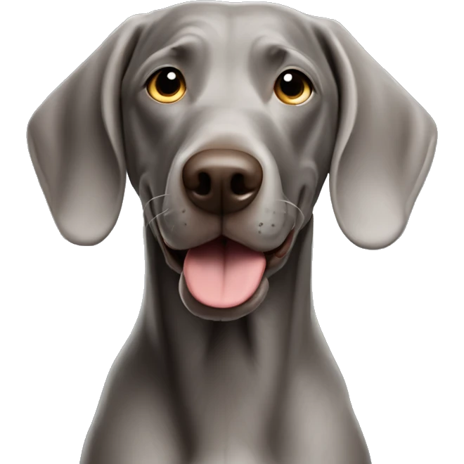 Weimaraner happy emoji