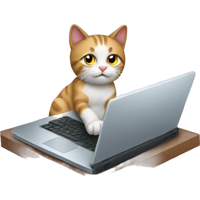 Cat with laptop  emoji