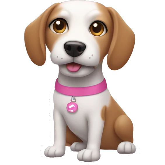 Pilates dog pink emoji