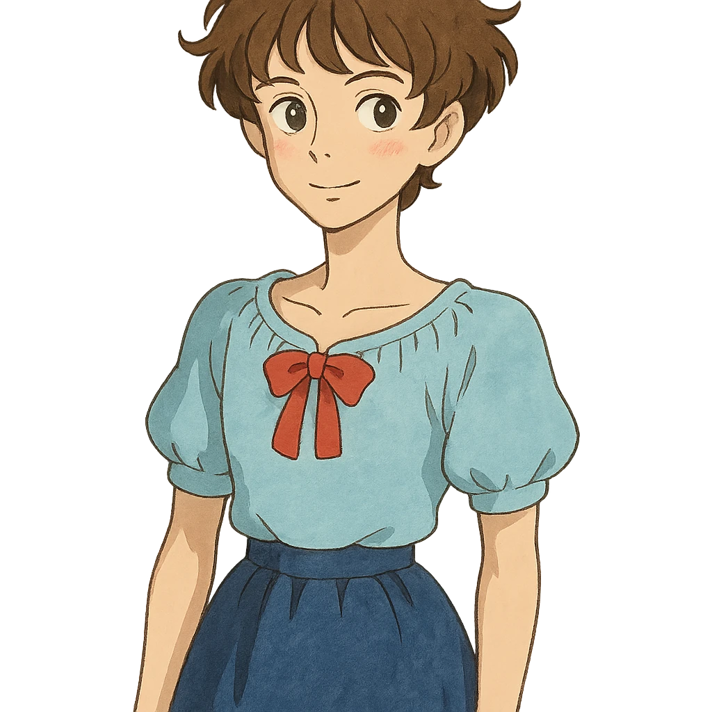 ghibli style femboy character emoji