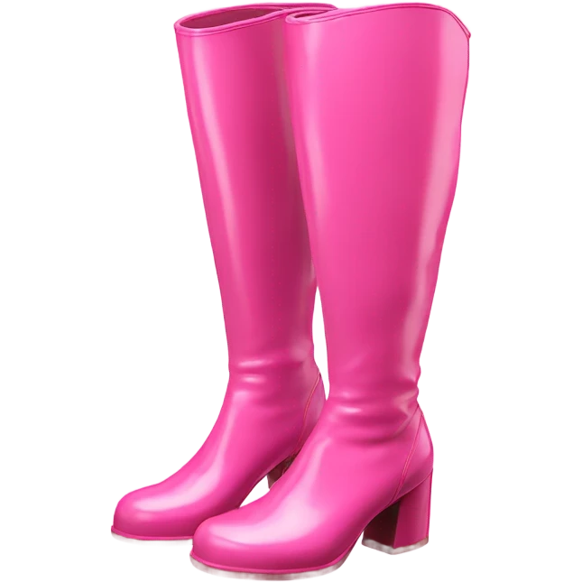Pink Gogo boots emoji