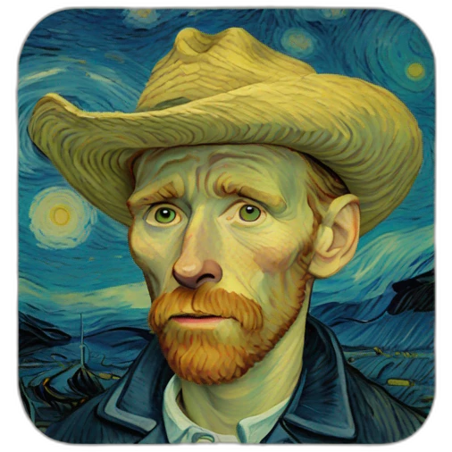 van gogh with 2 right ears emoji