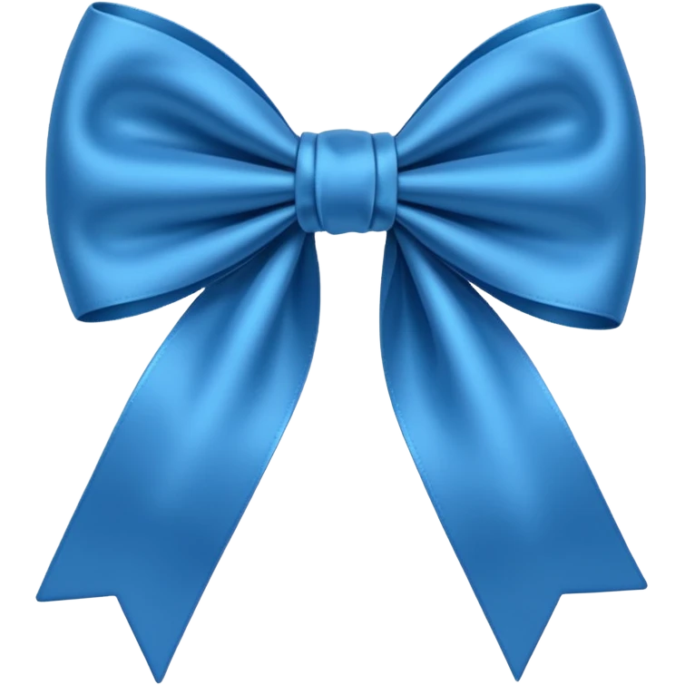 Blue bow emoji