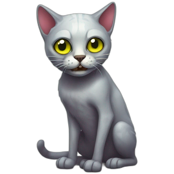 Cat zombie emoji