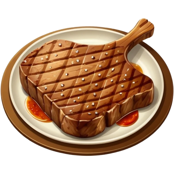 t bone  on plate emoji