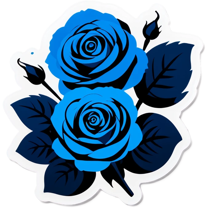 Blue roses  emoji