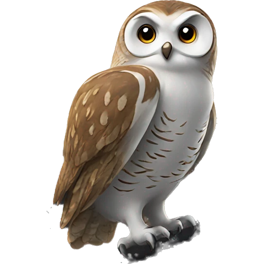 Owl on a roof emoji