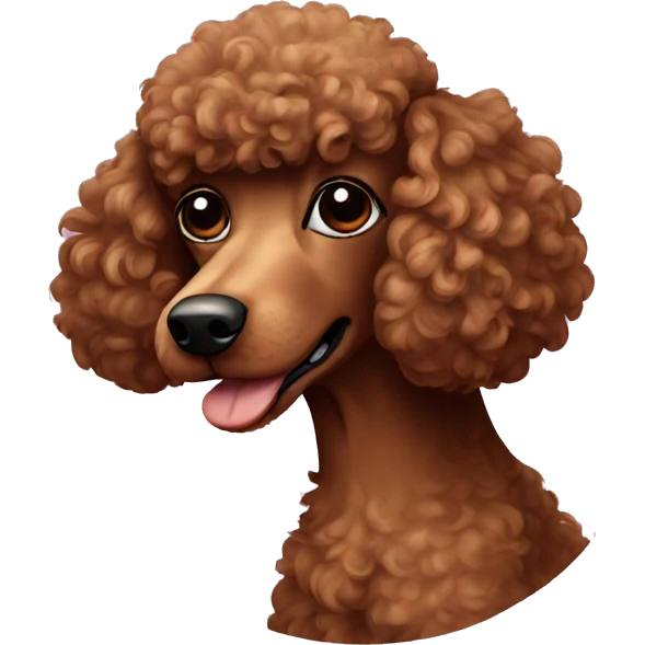 brown poodle emoji