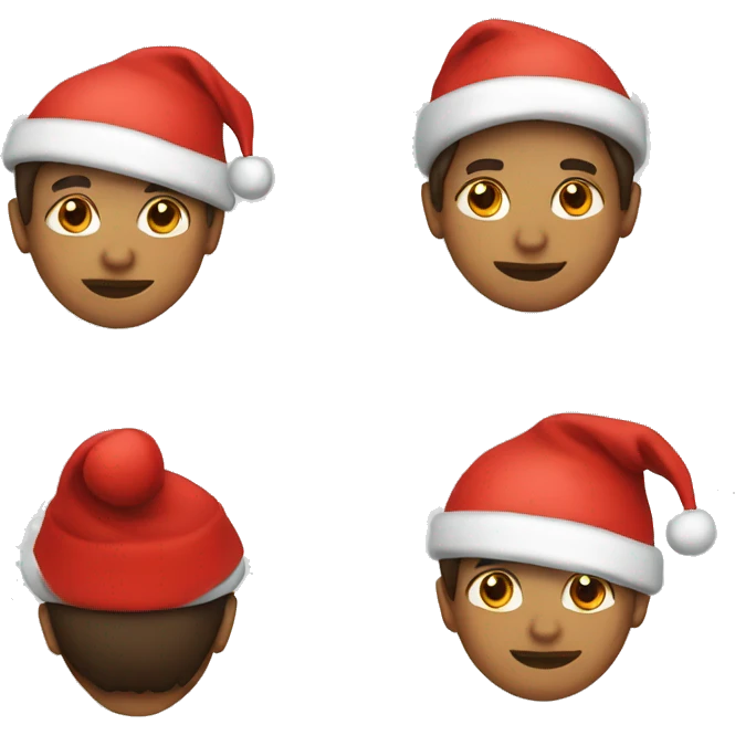 boy in santa hat emoji