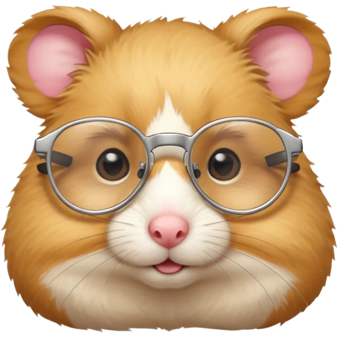 CUTE GOLDEN HAMSTER WITH GLASSES emoji