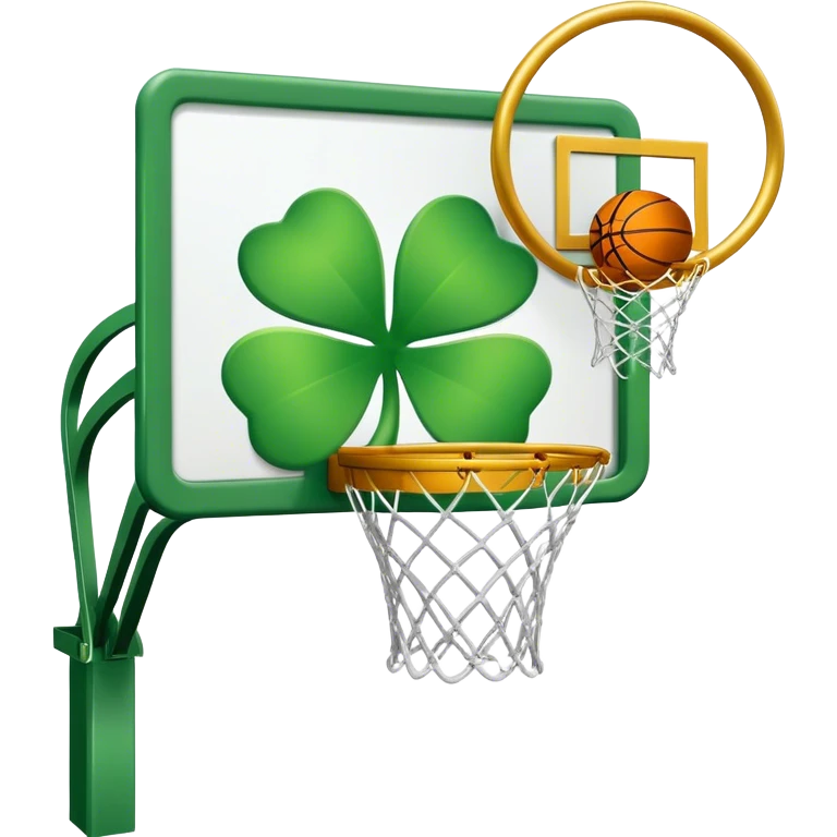 Shamrock basketball hoop emoji