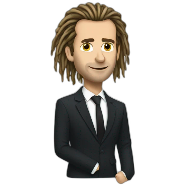 Macron wirh dreadlocks emoji