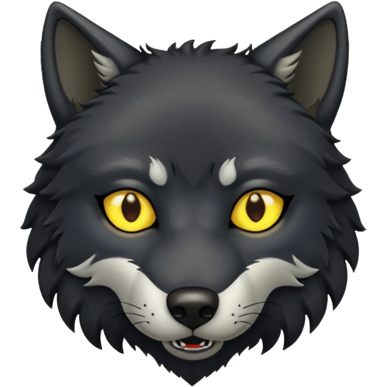 i want an black wolf it should look dangerous emoji