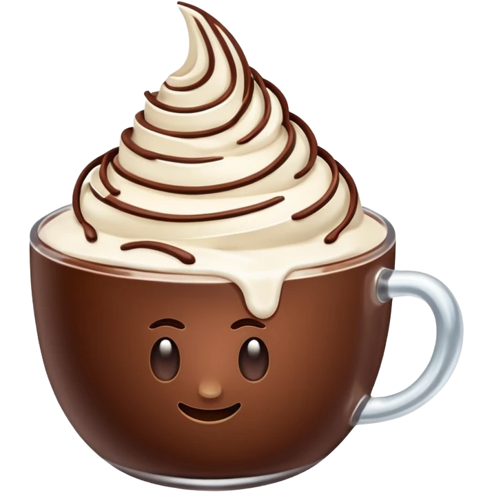 Ice Cacao with whipping cream  emoji