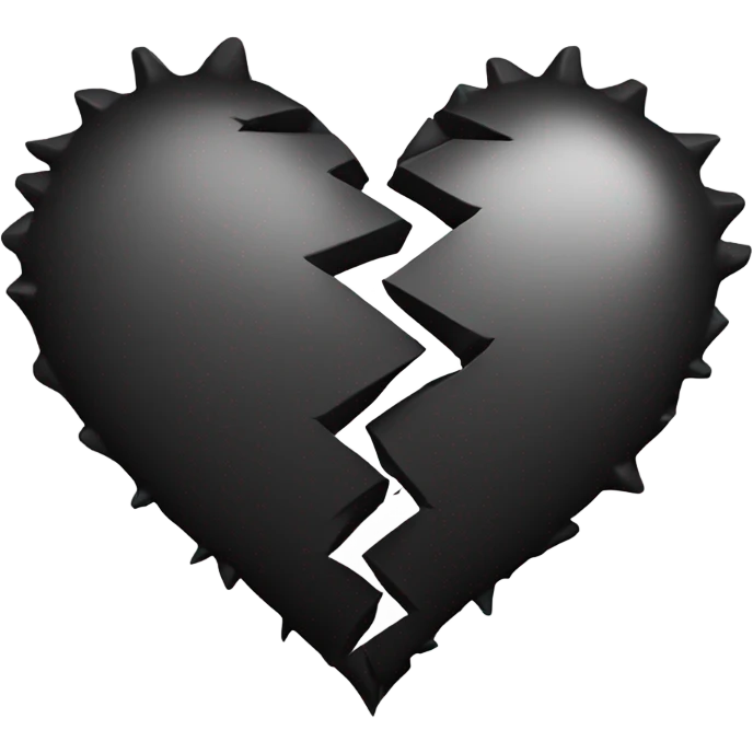 Broken heart black emoji
