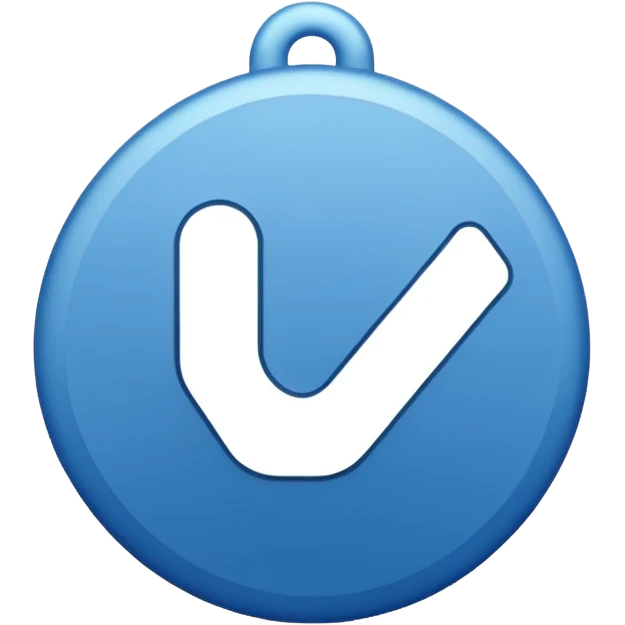 Blue tick emoji