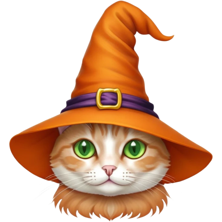 A cat Aa a witch emoji