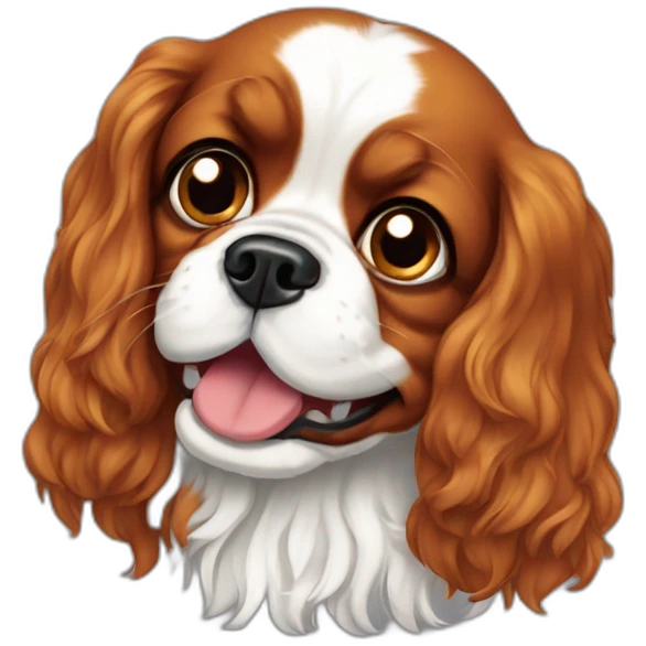 King Charles cavalier crying emoji