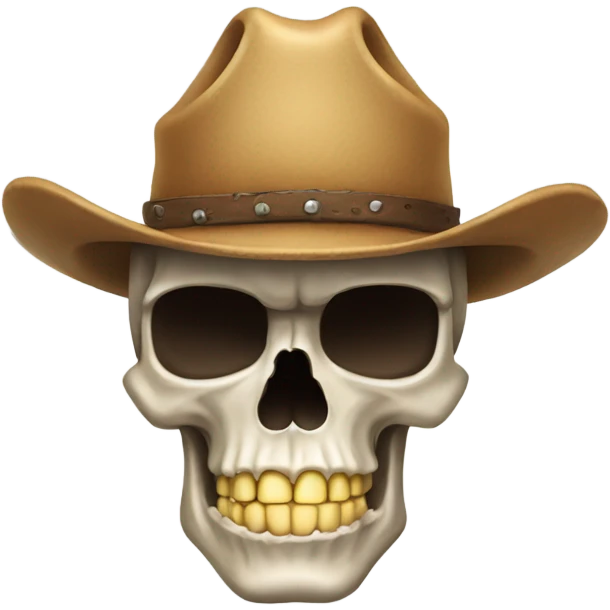 skull cowbow farting emoji
