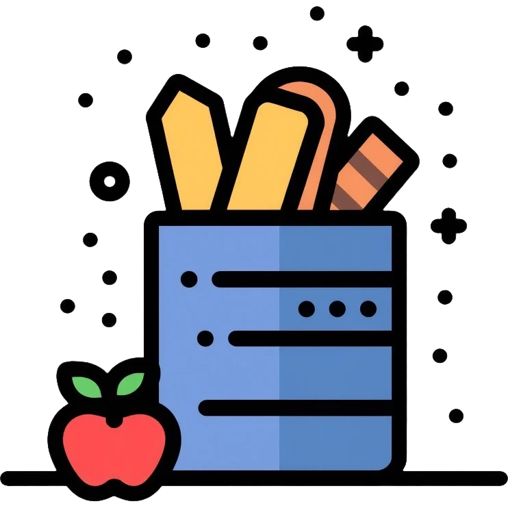 snack food peeking out from behind database server emoji