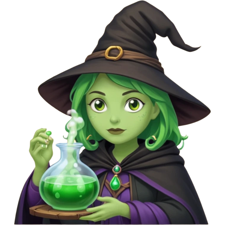 green witch cooking potion emoji