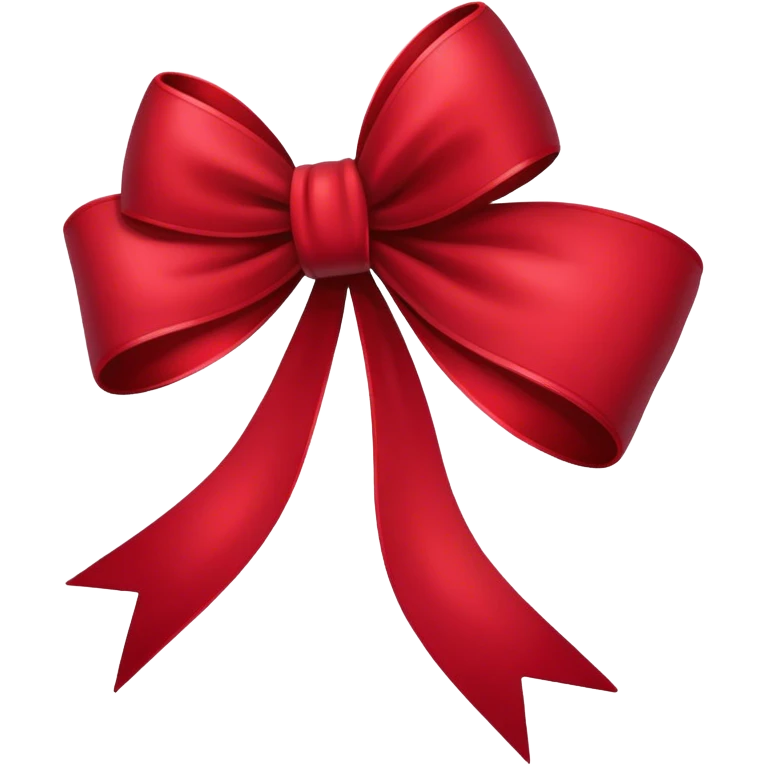 dark red bow emoji