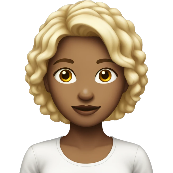 Light skinned girl in white shirt emoji