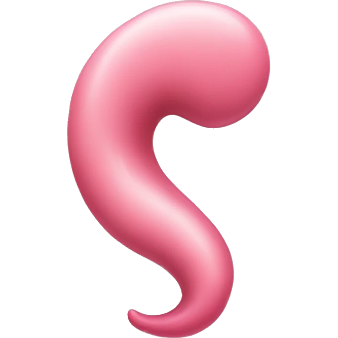 a human stomach with a curved shape and pinkish color.” emoji