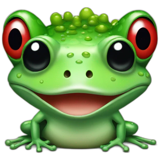 frog with red afro emoji