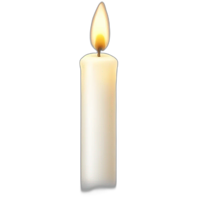 Long white Candle with light  emoji