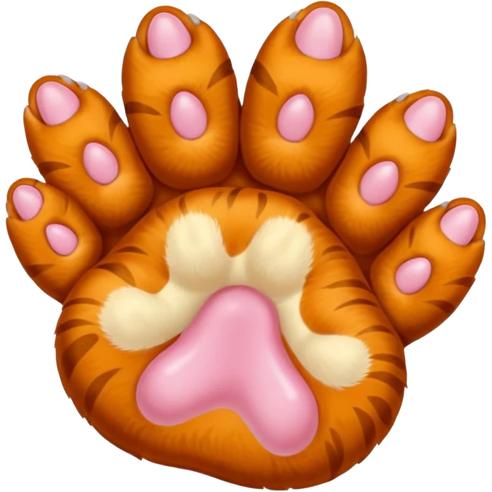 Furry Cat paw with six toes emoji