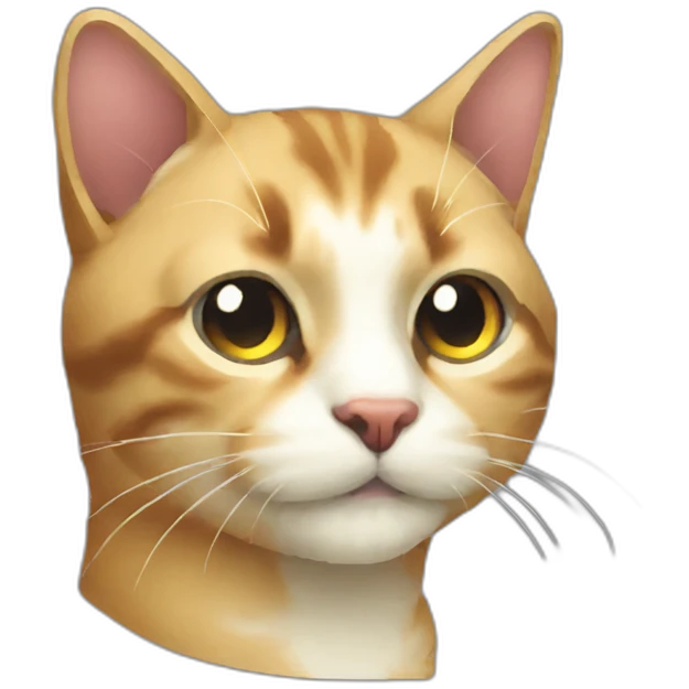 in a pixelated view cat emoji