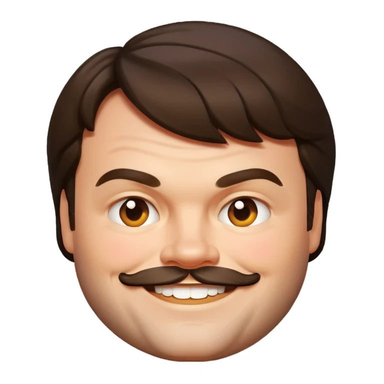 portrait of Jack Black, apple emoji style emoji