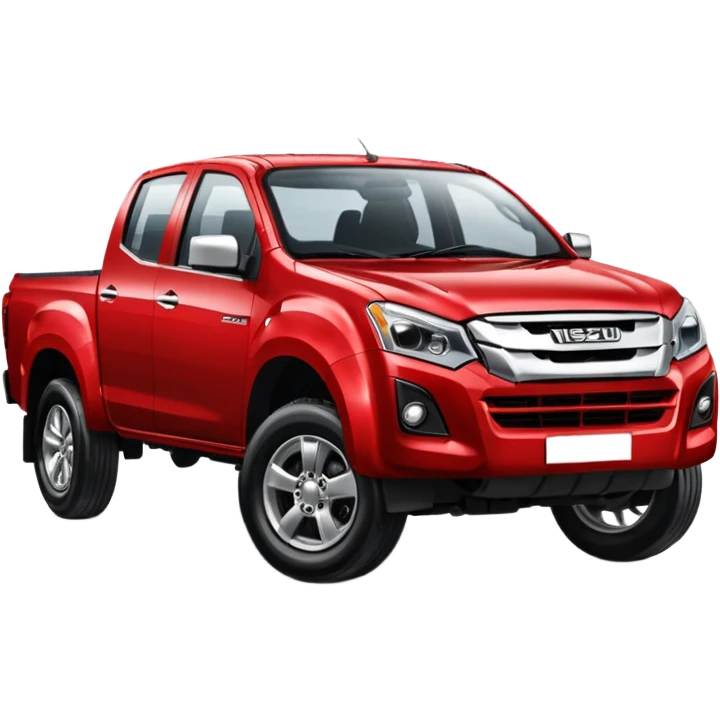 red isuzu d-max pickup truck driving  emoji