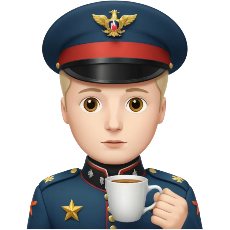 napoleon holding coffee cup emoji