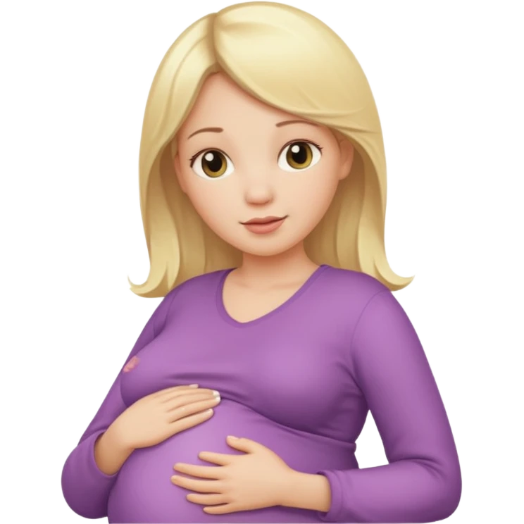 thicc and pregnant woman blond white emoji