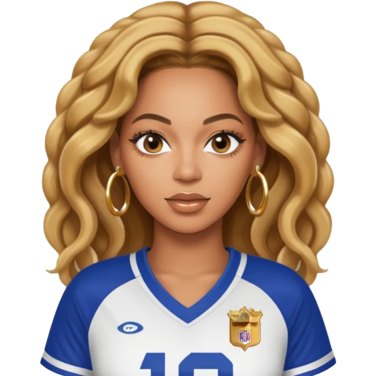 Beyonce in a football jersey  emoji