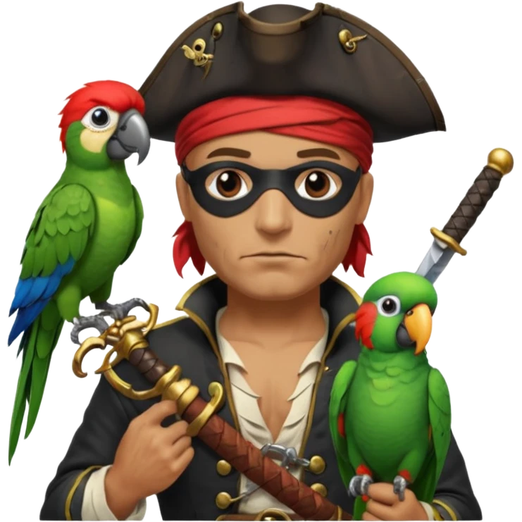 pirate with a parrot emoji