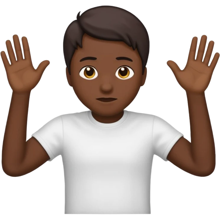The emoji is as follows: head down while shaking it left and right moderately, right hand up near the head in this emoji position ☝️ while shaking forward and backwards moderately and gives the vibe of "nah we gotta go" or "nah fk this shi we out" emoji