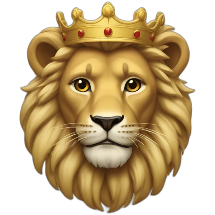 León con corona emoji