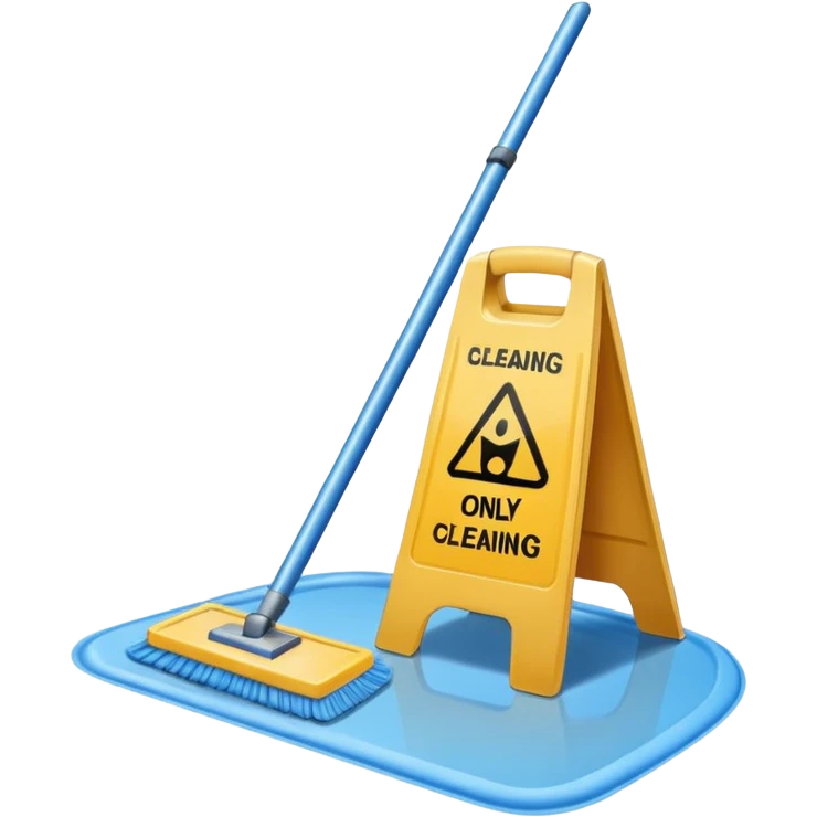 Cleaning only sign
 emoji