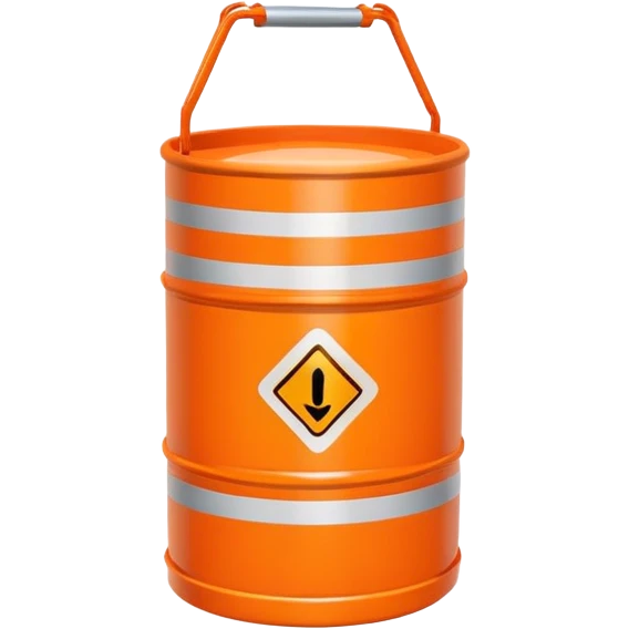 orange road construction barrel emoji