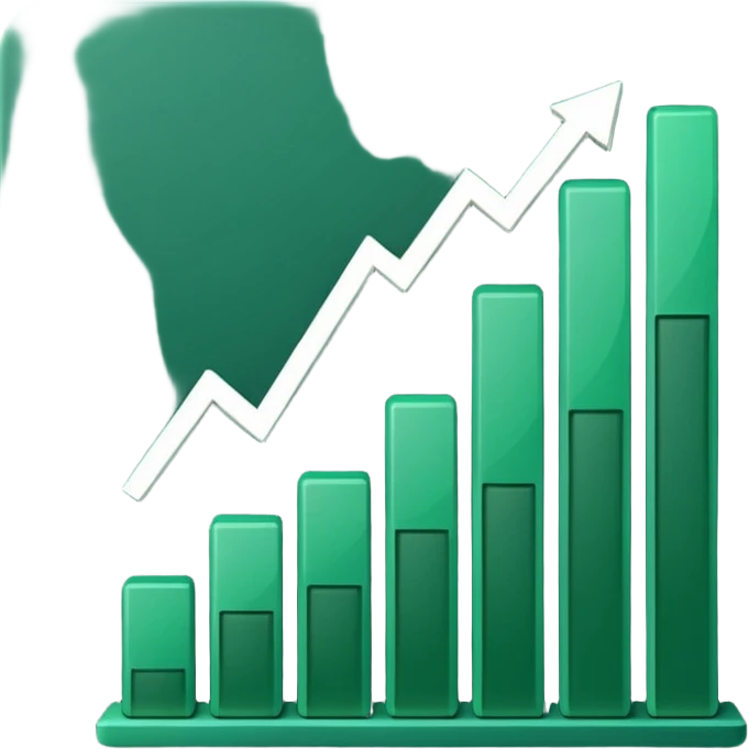 dark green growth graph emoji