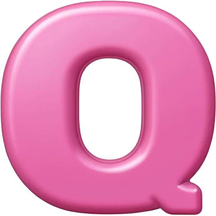 'Q' pink emoji