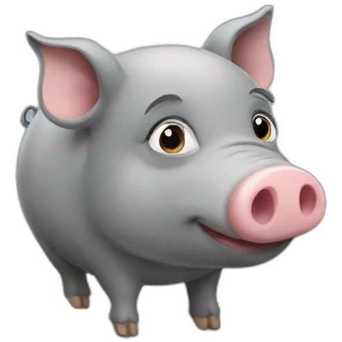 Grey pig emoji
