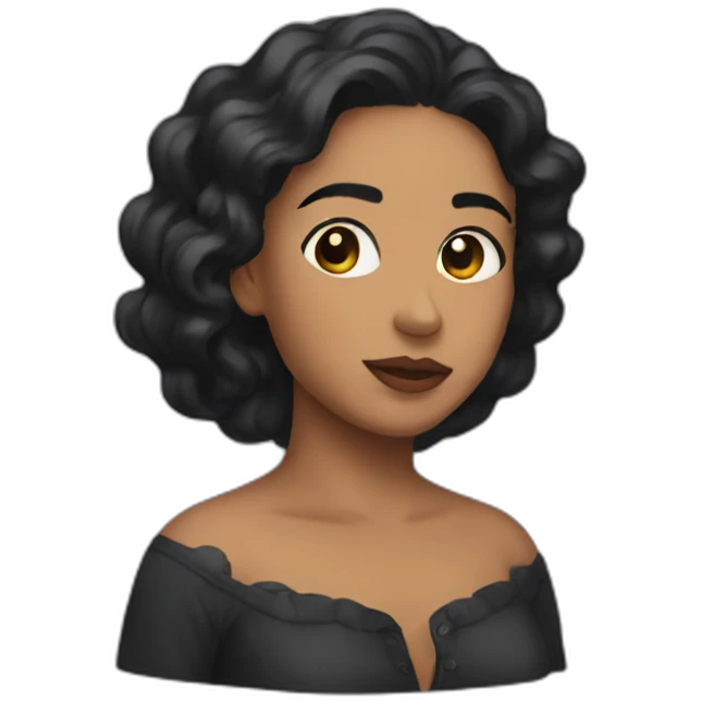Black Rosalía with vph emoji