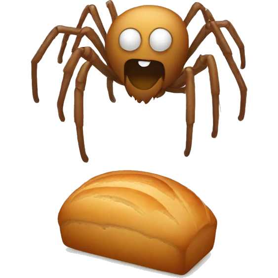 spider but its body is bread emoji