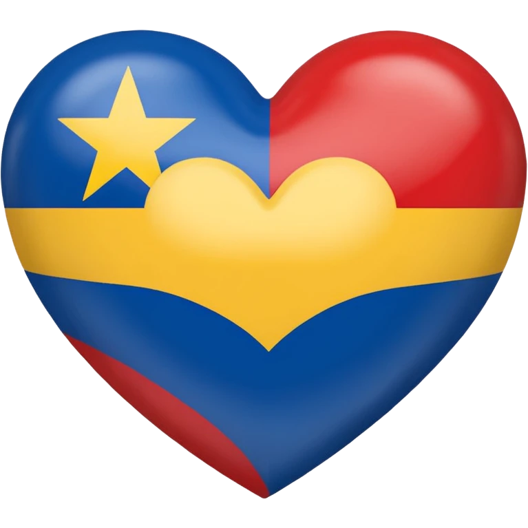corazon con los colores de la bandera de venezuela emoji
