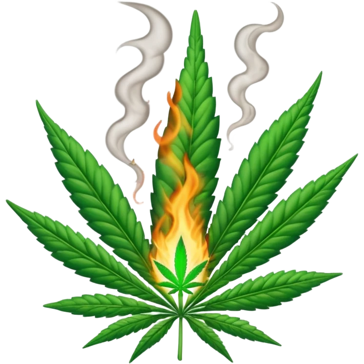 a marijuana jobnt burning emoji