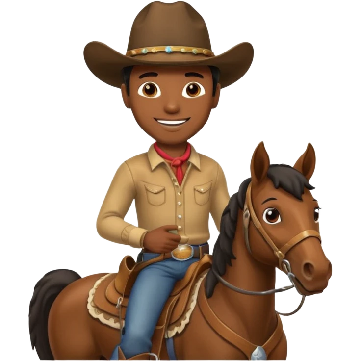 covboy on the horse black man  emoji